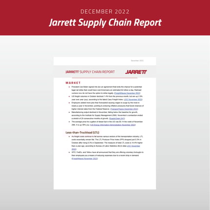 Jarrett Supply Chain Report Download, December 2022