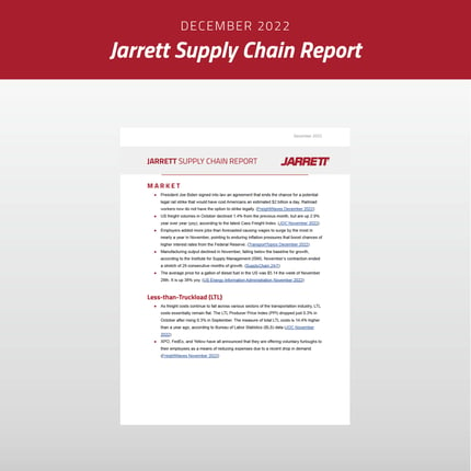 Jarrett Supply Chain Report Download, December 2022