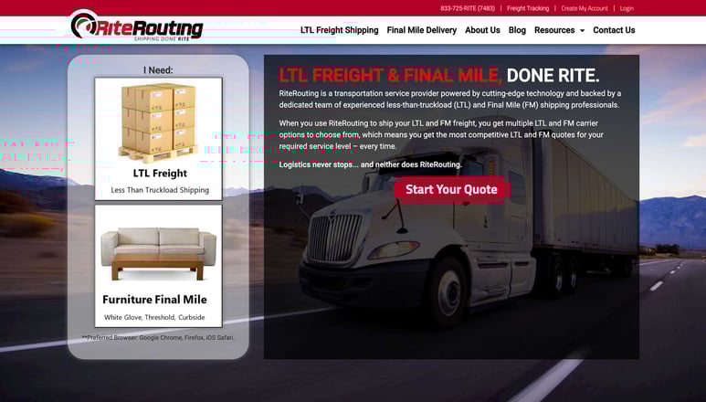 RiteRouting-webpage